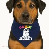 Candy Security Funny Halloween Costume USA-Made Doggie Bandana thumb 1
