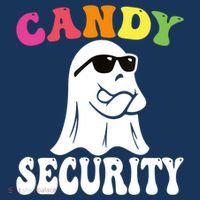 Candy Security Funny Halloween Costume Button thumb 1