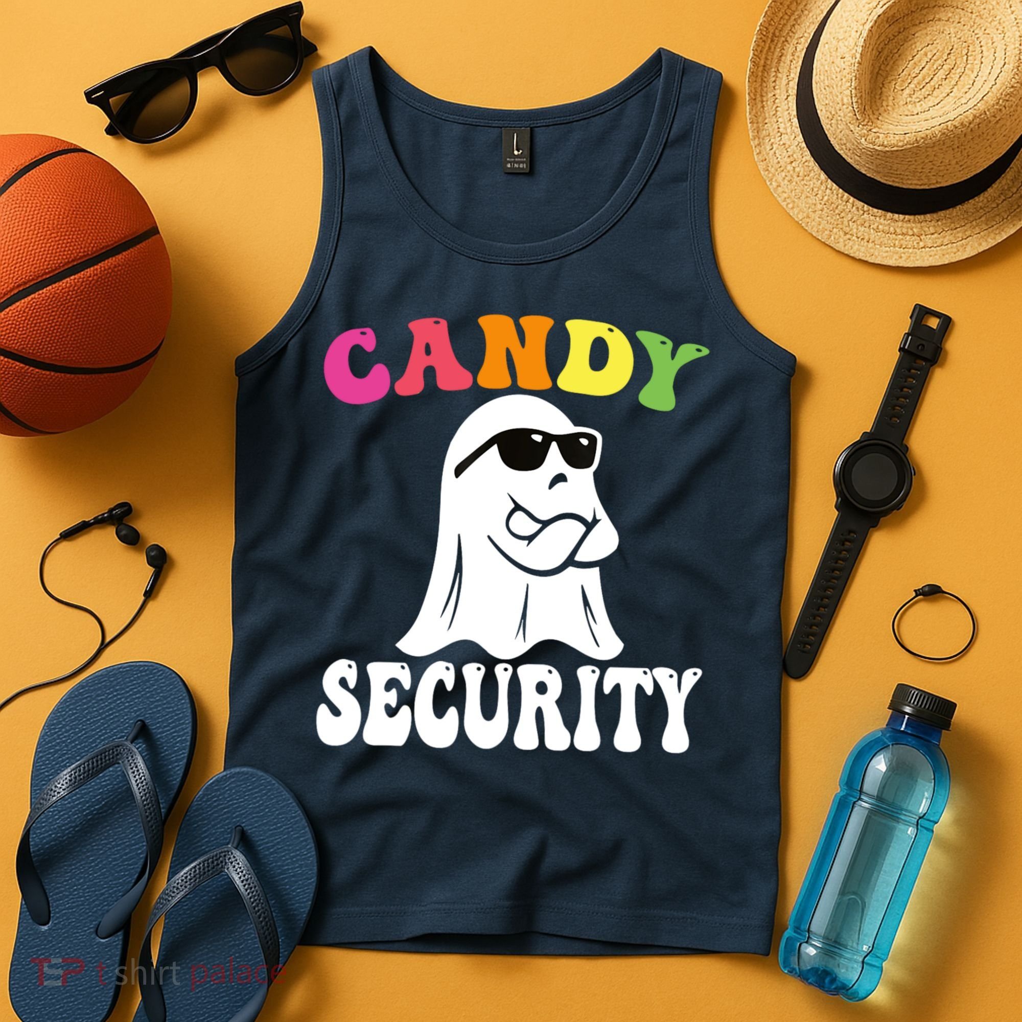 Candy Security Funny Halloween Costume Tank Top