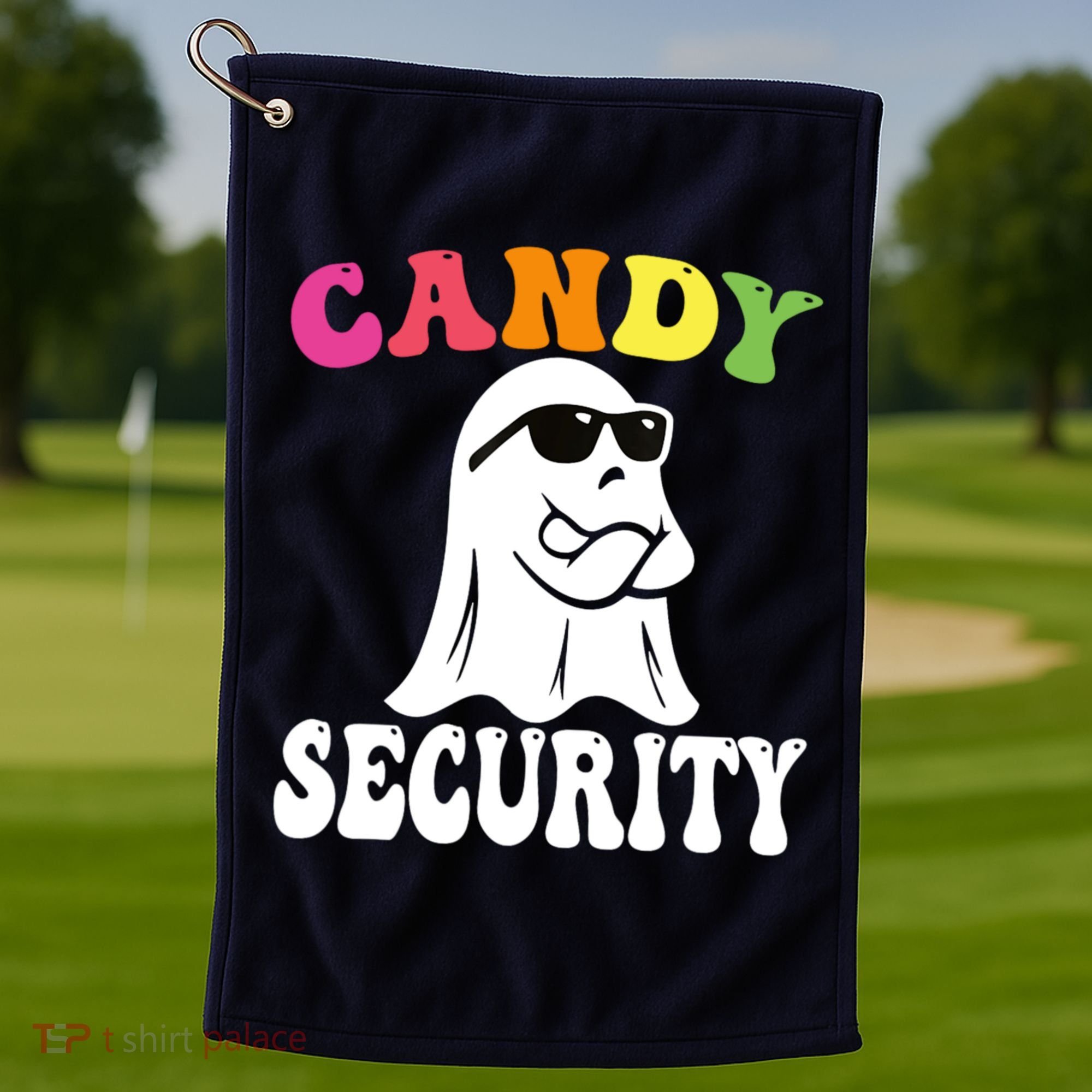 Candy Security Funny Halloween Costume Golf Towel