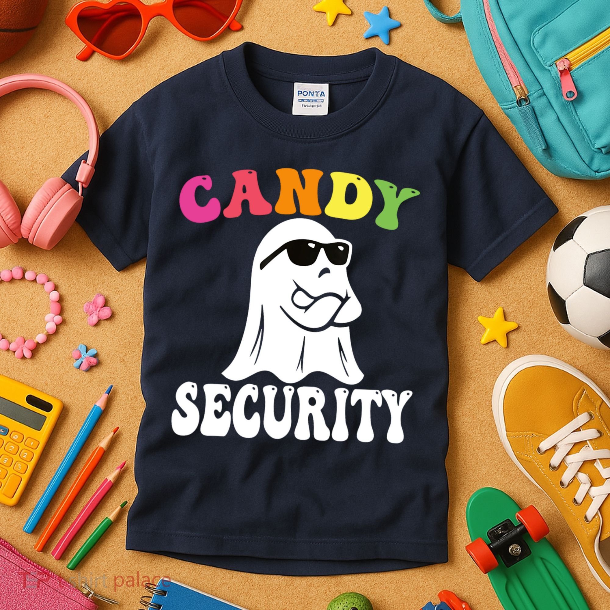 Candy Security Funny Halloween Costume Kids T-Shirt