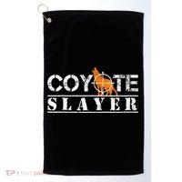 Coyote Slayer Funny Hunting For Coyote Hunters Golf Towel thumb 0