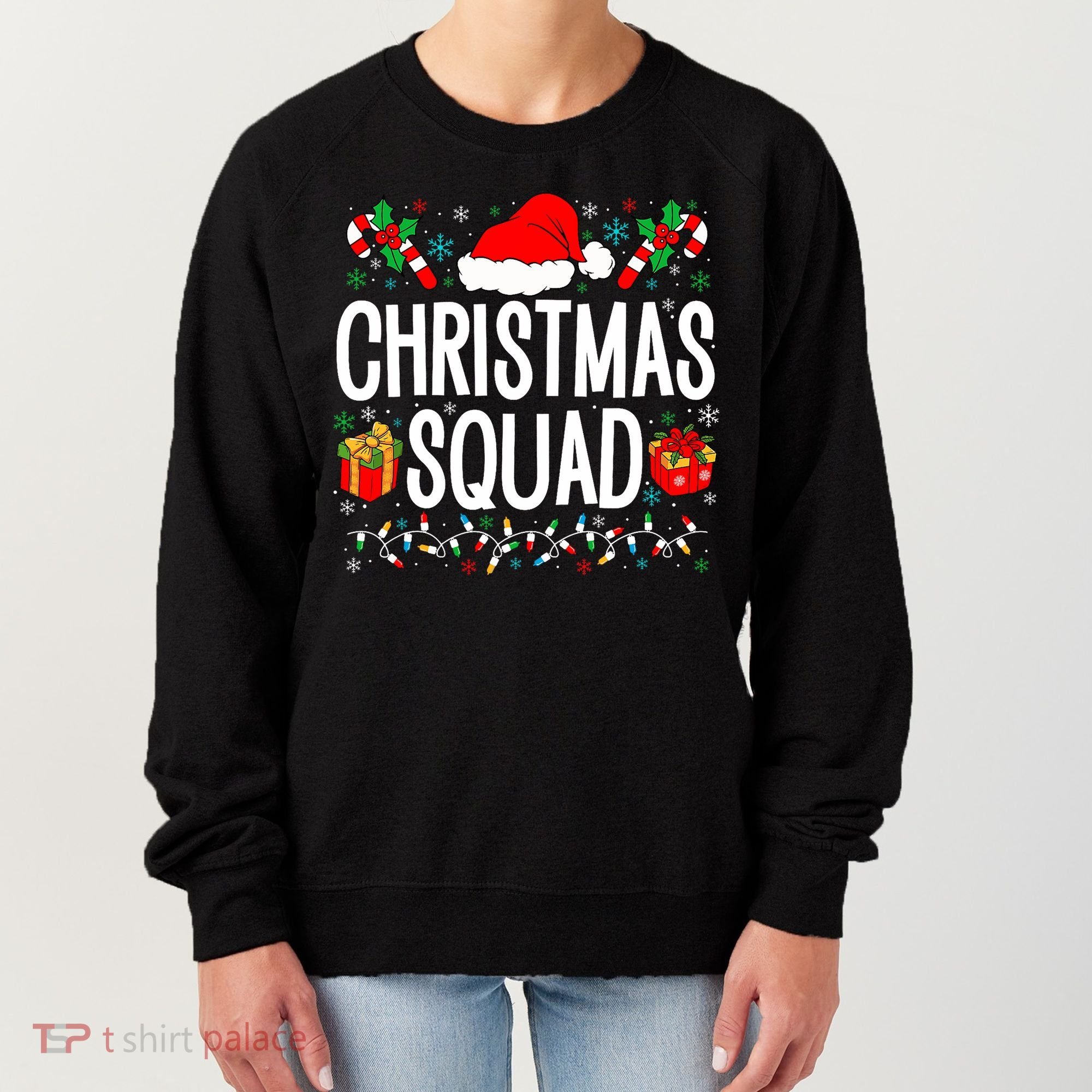 Christmas Squad Family Group Matching Christmas Pajama Party Women's Sweatshirt