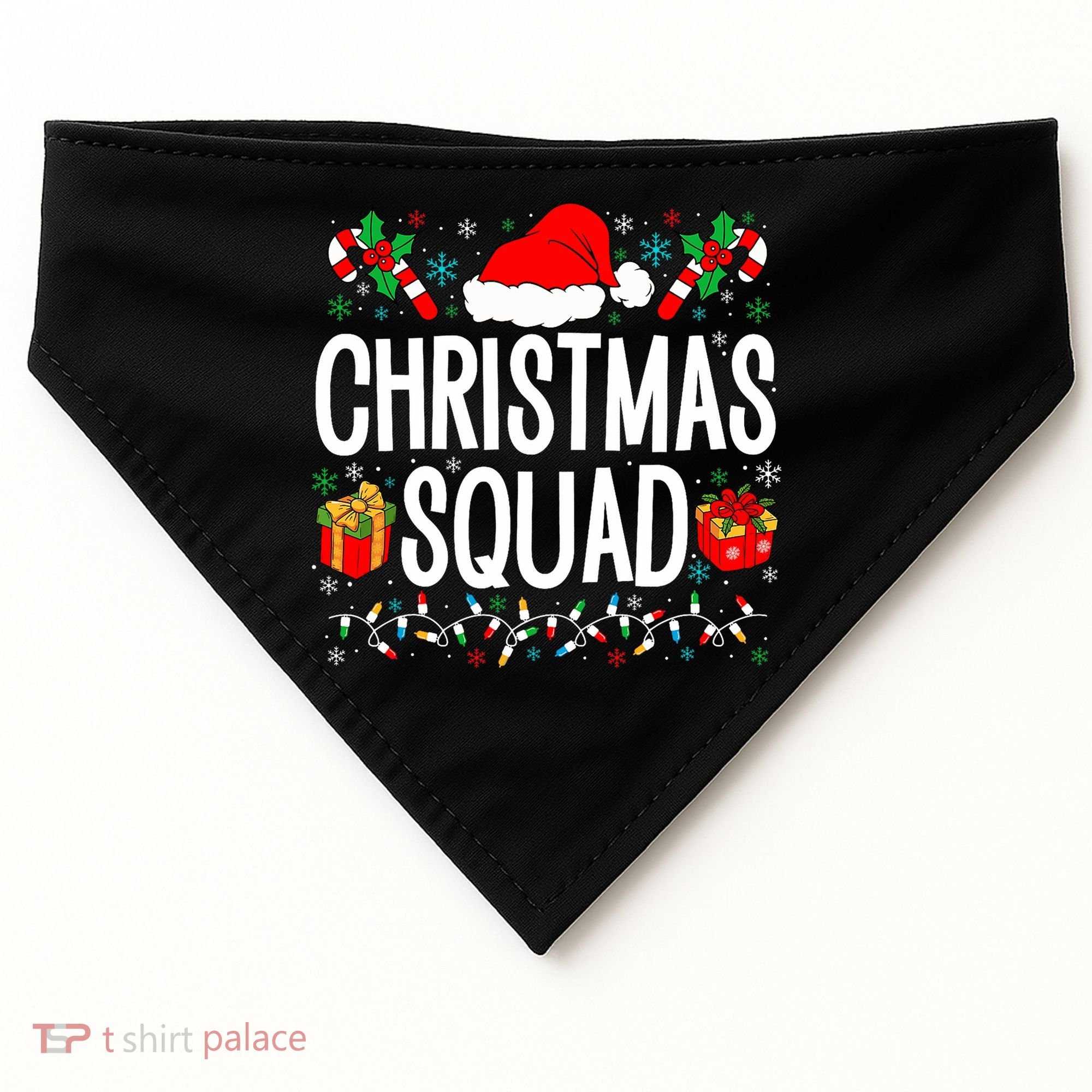 Christmas Squad Family Group Matching Christmas Pajama Party USA-Made Doggie Bandana
