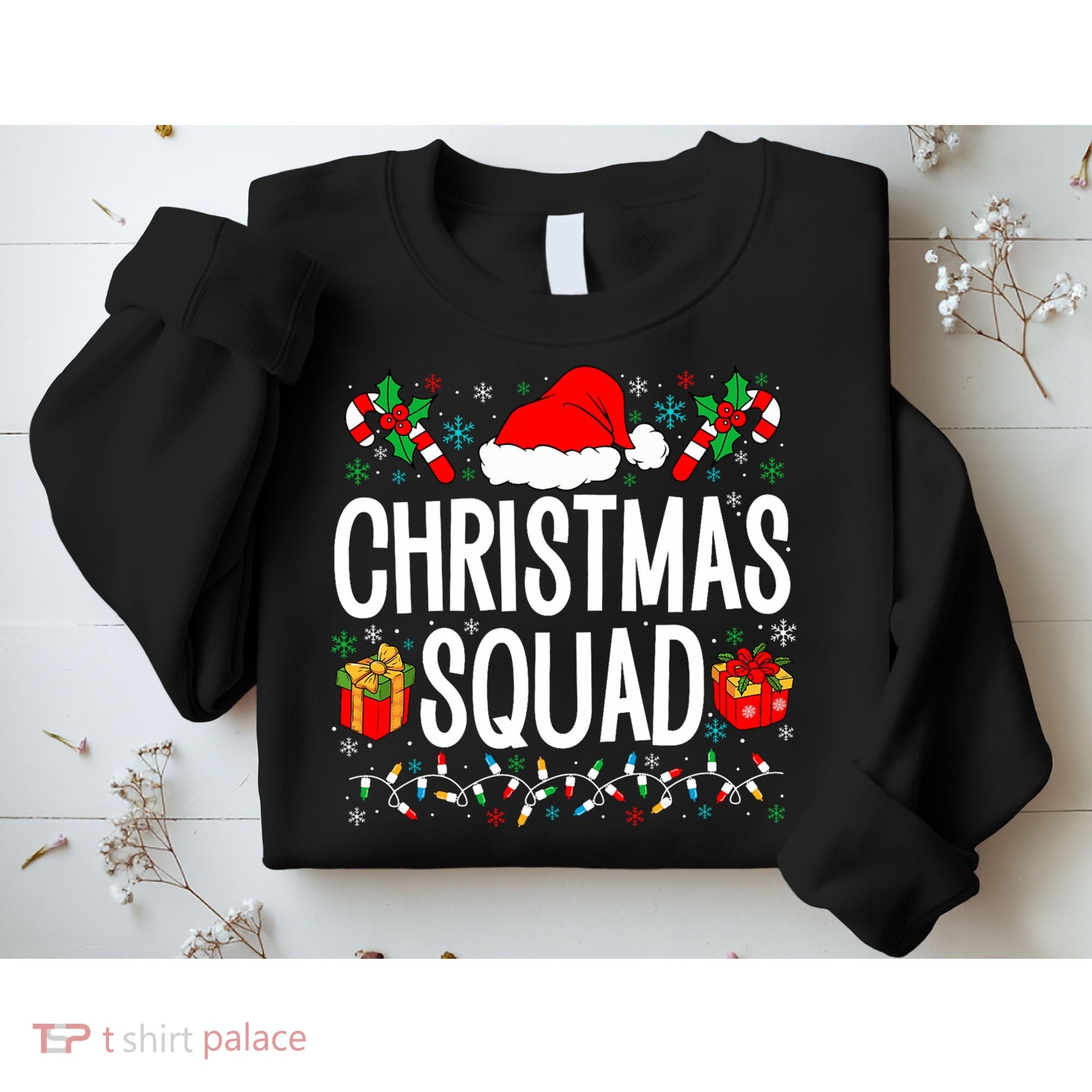 Christmas Squad Family Group Matching Christmas Pajama Party Sweatshirt