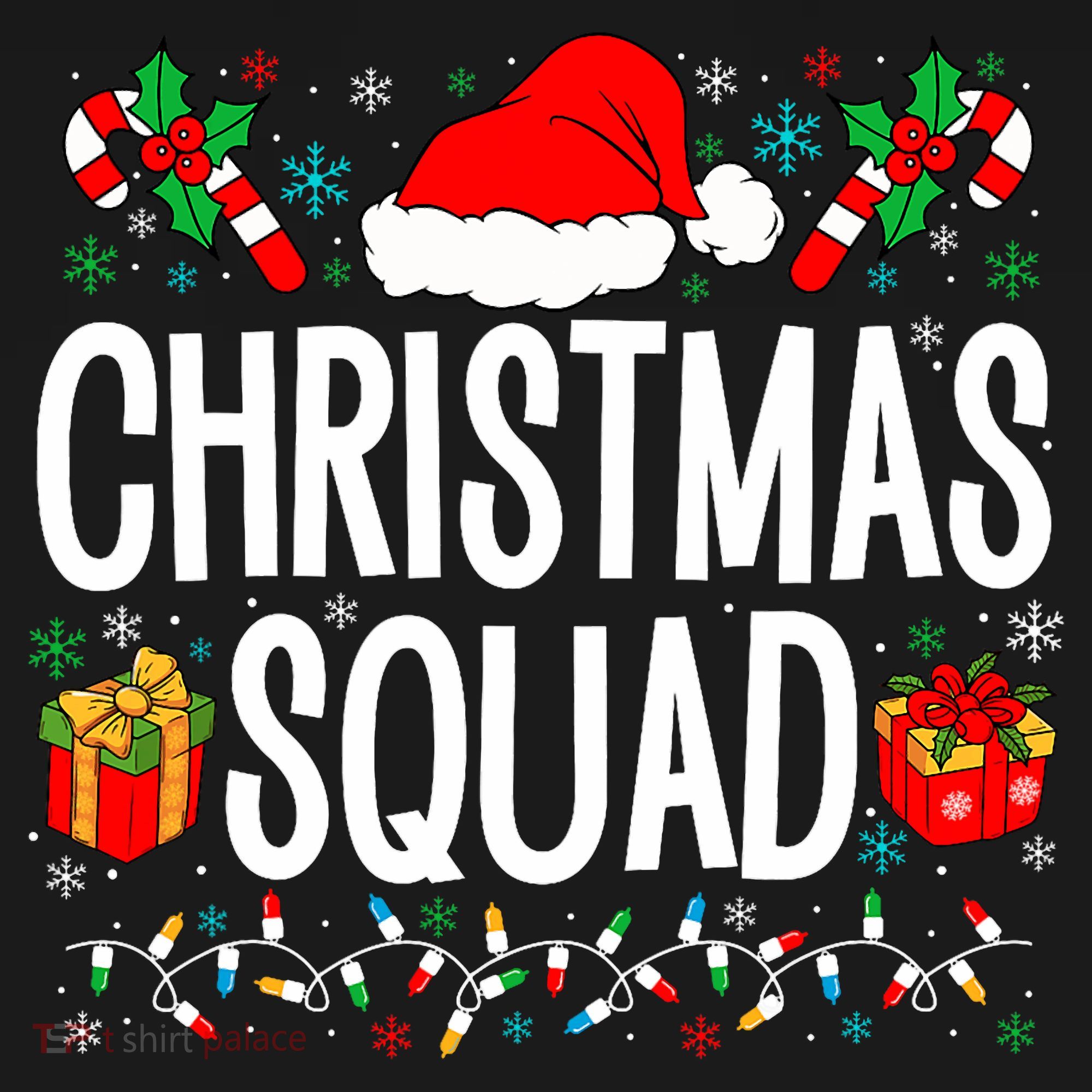 Christmas Squad Family Group Matching Christmas Pajama Party Sweatshirt
