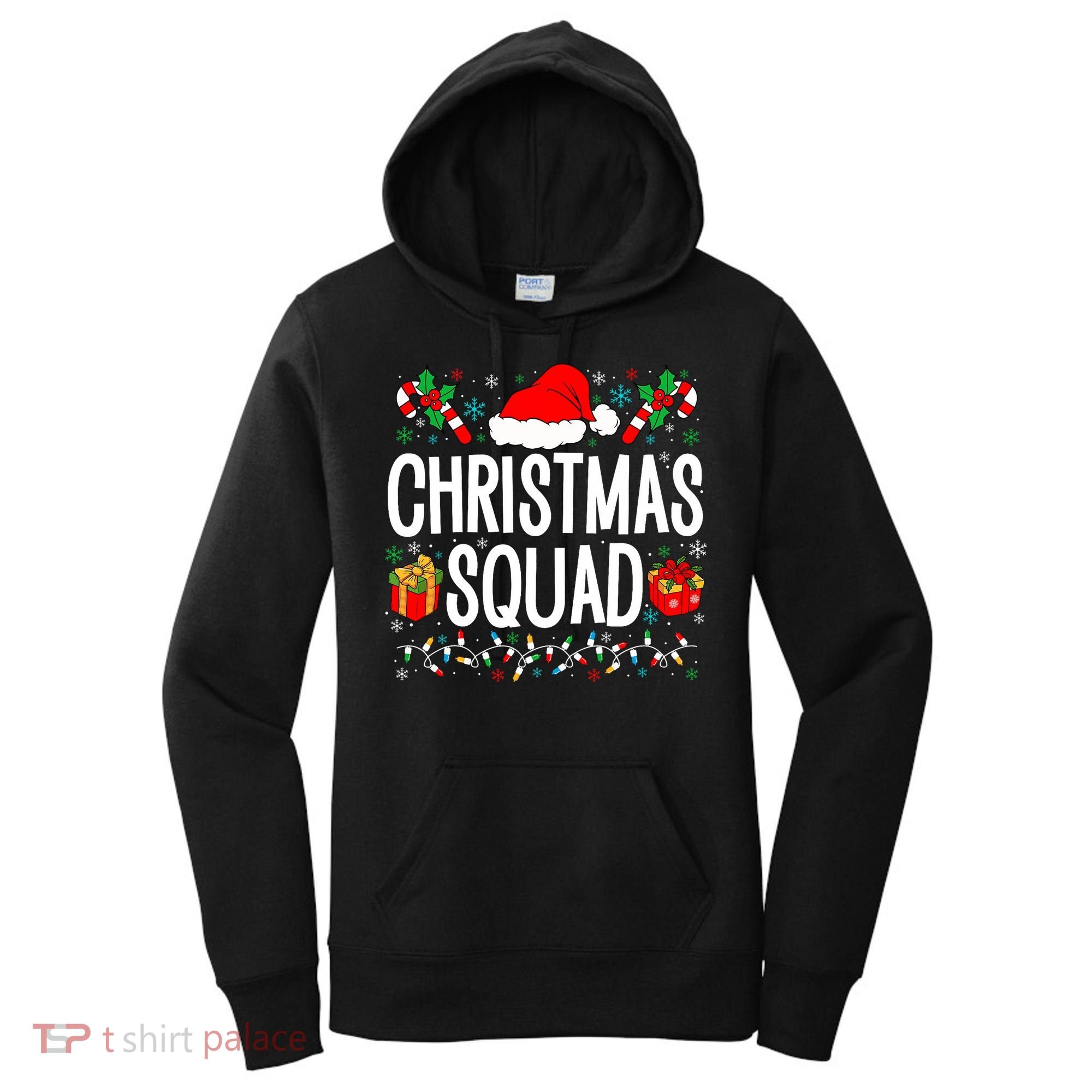 Christmas Squad Family Group Matching Christmas Pajama Party Women's Hoodie