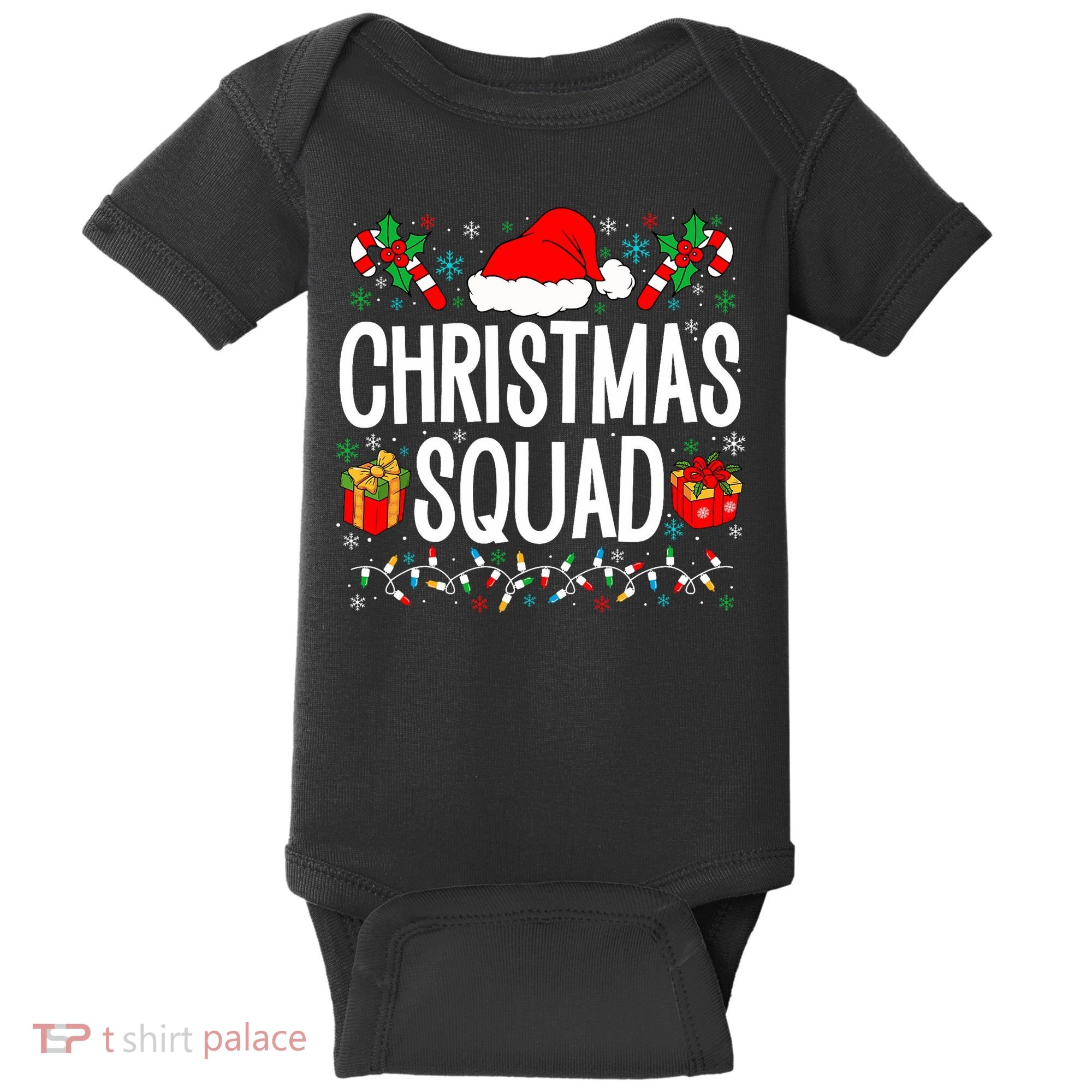 Christmas Squad Family Group Matching Christmas Pajama Party Baby Bodysuit