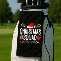 Christmas Squad Family Group Matching Christmas Pajama Party Golf Towel thumb 2