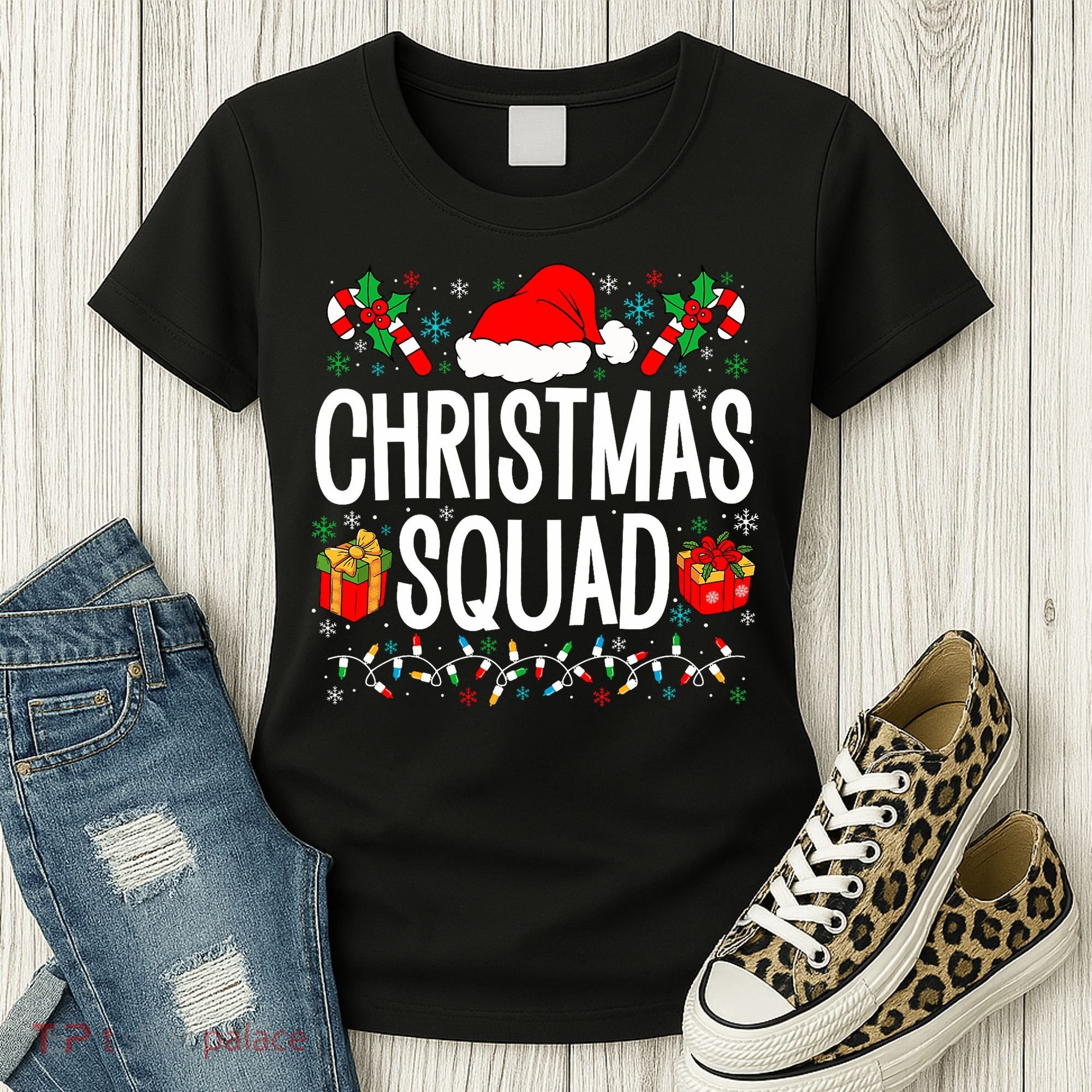 Christmas Squad Family Group Matching Christmas Pajama Party Women's T-Shirt