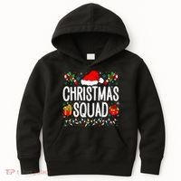 Christmas Squad Family Group Matching Christmas Pajama Party Kids Hoodie thumb 0