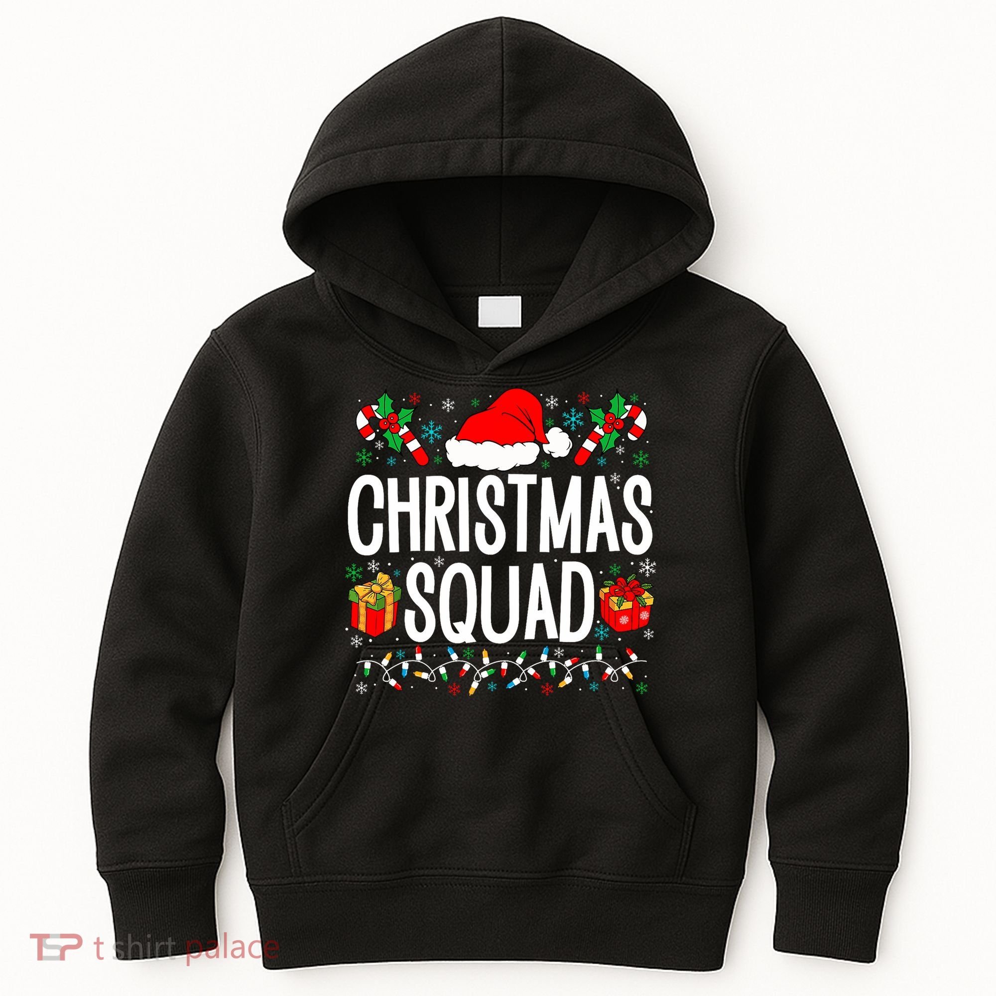 Christmas Squad Family Group Matching Christmas Pajama Party Kids Hoodie