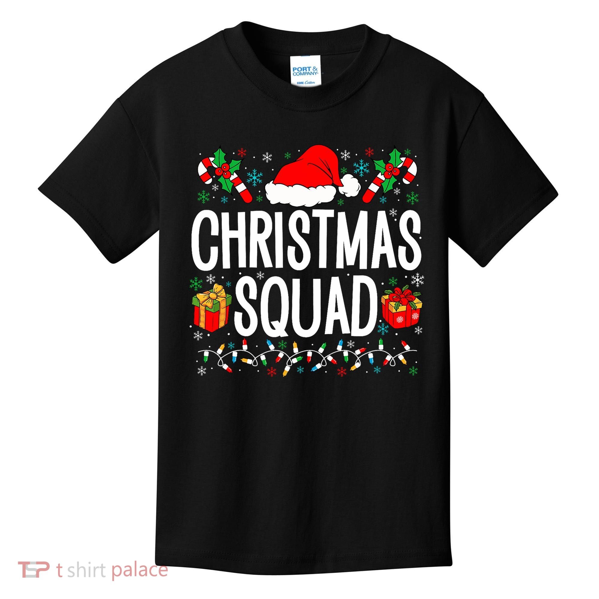 Christmas Squad Family Group Matching Christmas Pajama Party Kids T-Shirt