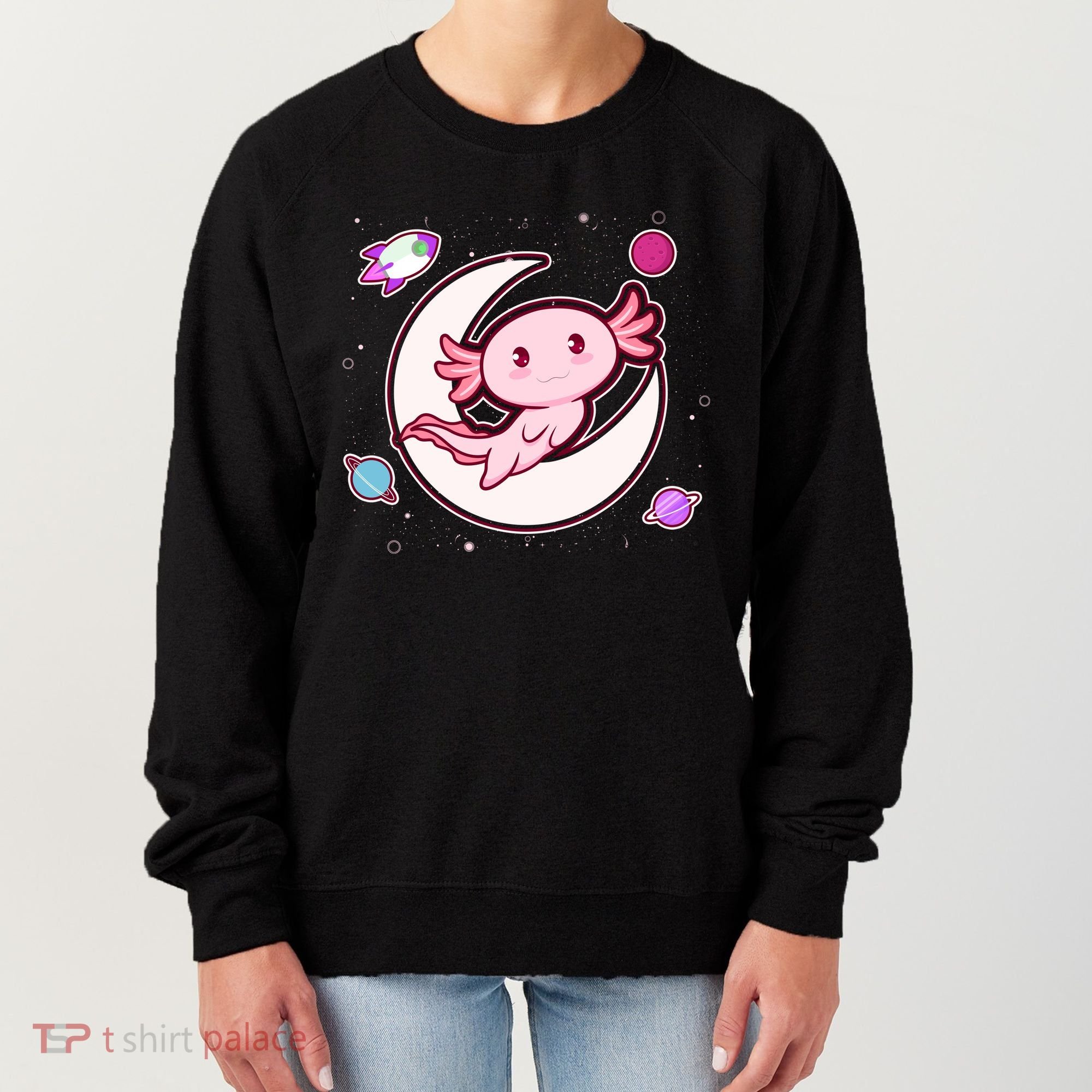 Cute Space Galaxy Axolotl Women's Sweatshirt