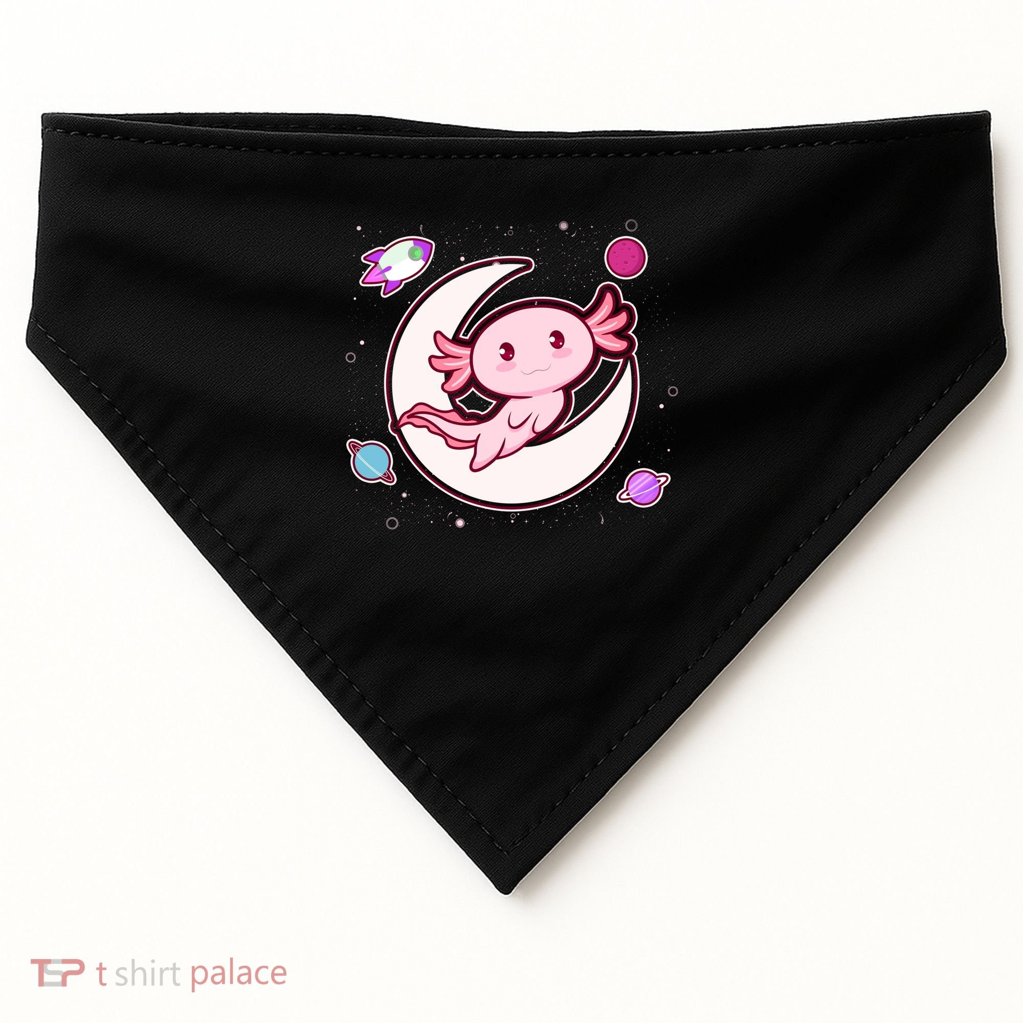 Cute Space Galaxy Axolotl USA-Made Doggie Bandana