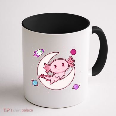 Cute Space Galaxy Axolotl Coffee Mug back