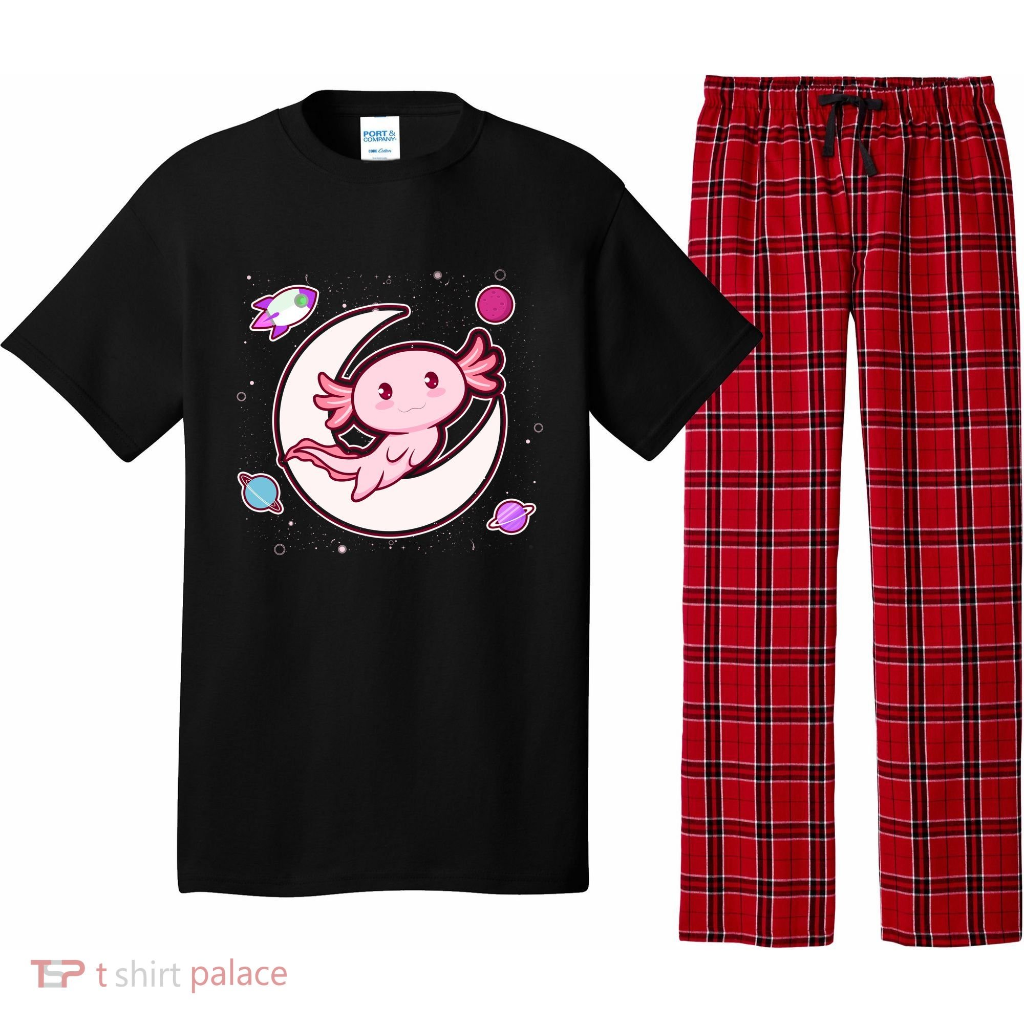 Cute Space Galaxy Axolotl Pajama Set