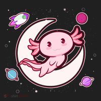 Cute Space Galaxy Axolotl Tumbler thumb 3