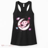 Cute Space Galaxy Axolotl Women's Tank Top thumb 0
