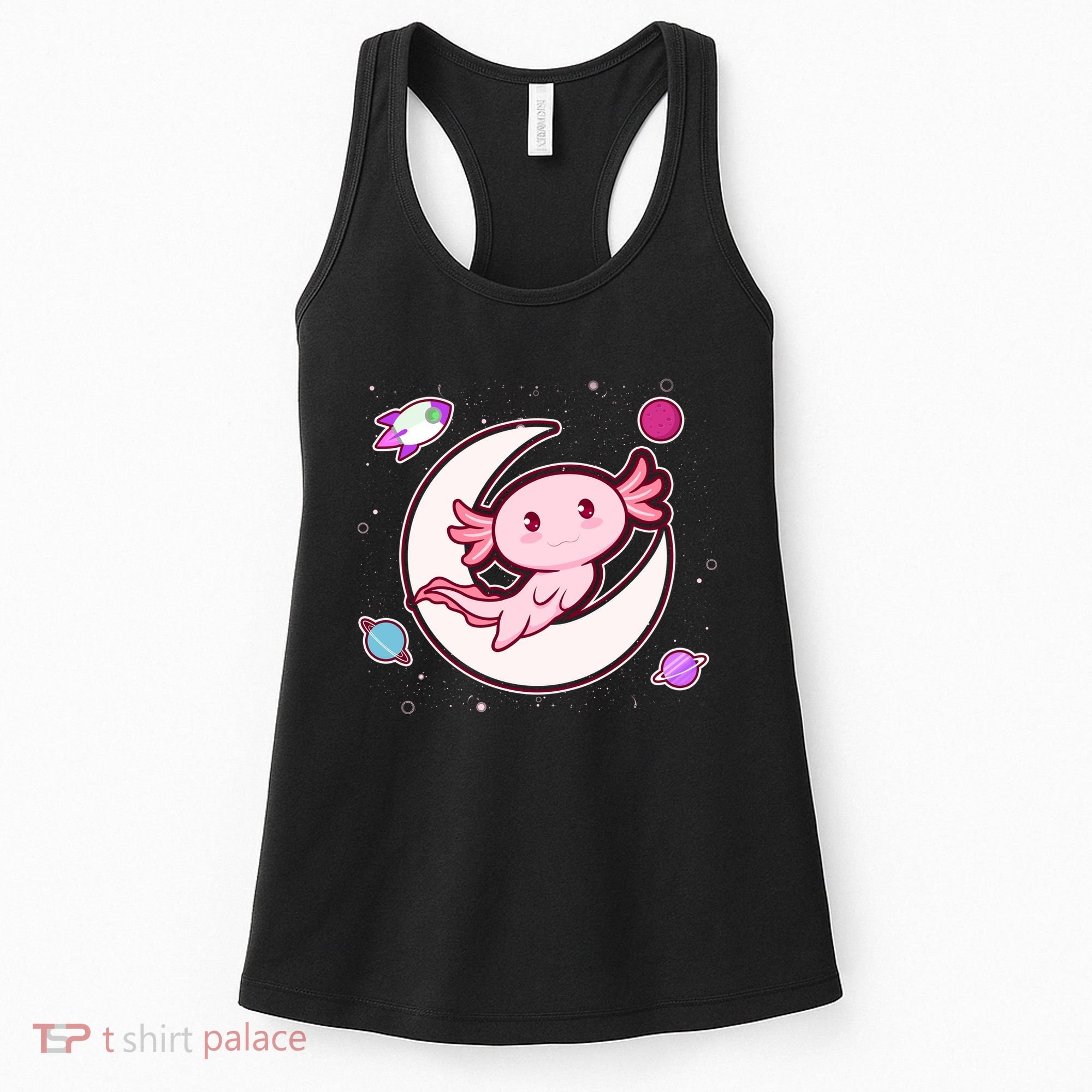 Cute Space Galaxy Axolotl Women's Tank Top