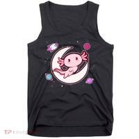 Cute Space Galaxy Axolotl Tank Top thumb 0