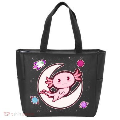 Cute Space Galaxy Axolotl Tote Bag
