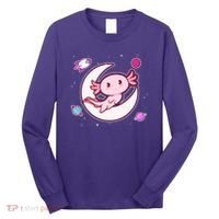Cute Space Galaxy Axolotl Long Sleeve Shirt thumb 0