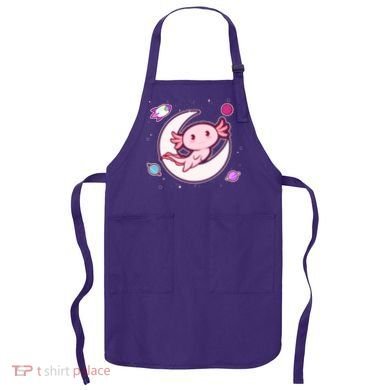 Cute Space Galaxy Axolotl Apron