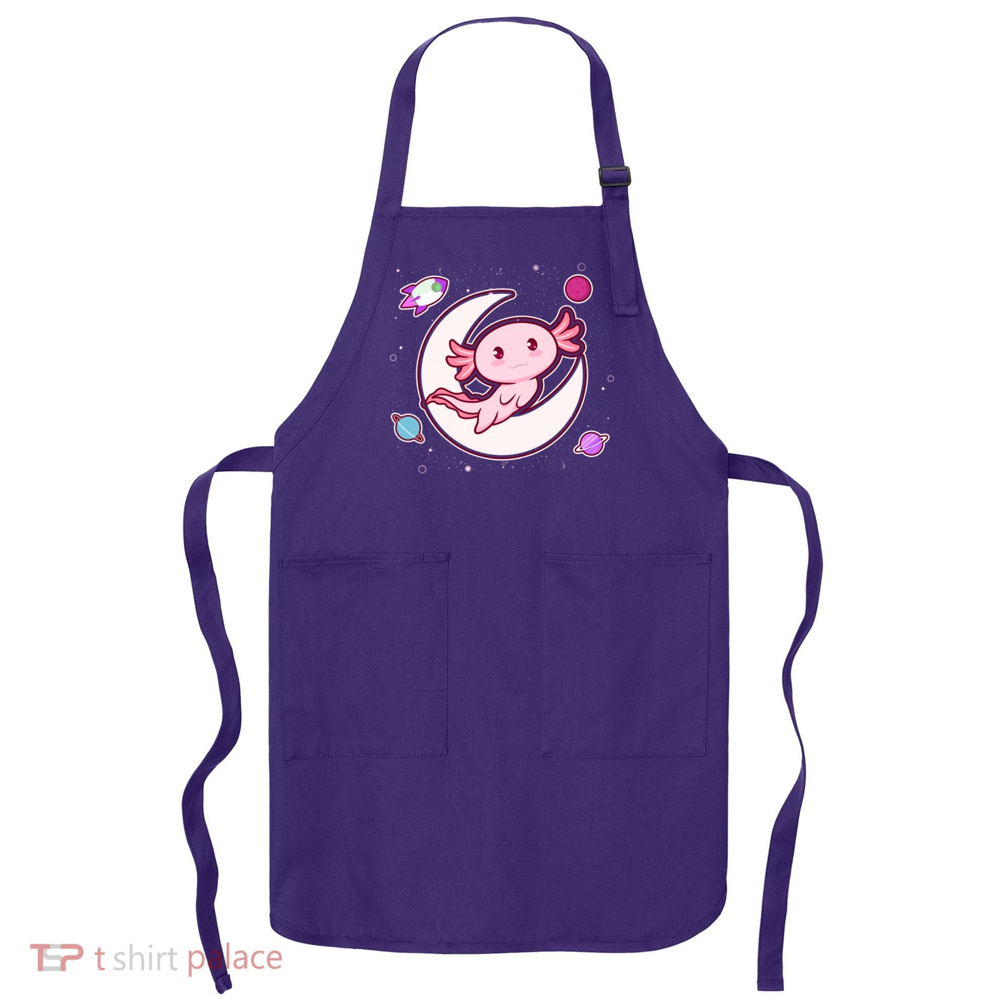 Cute Space Galaxy Axolotl Apron