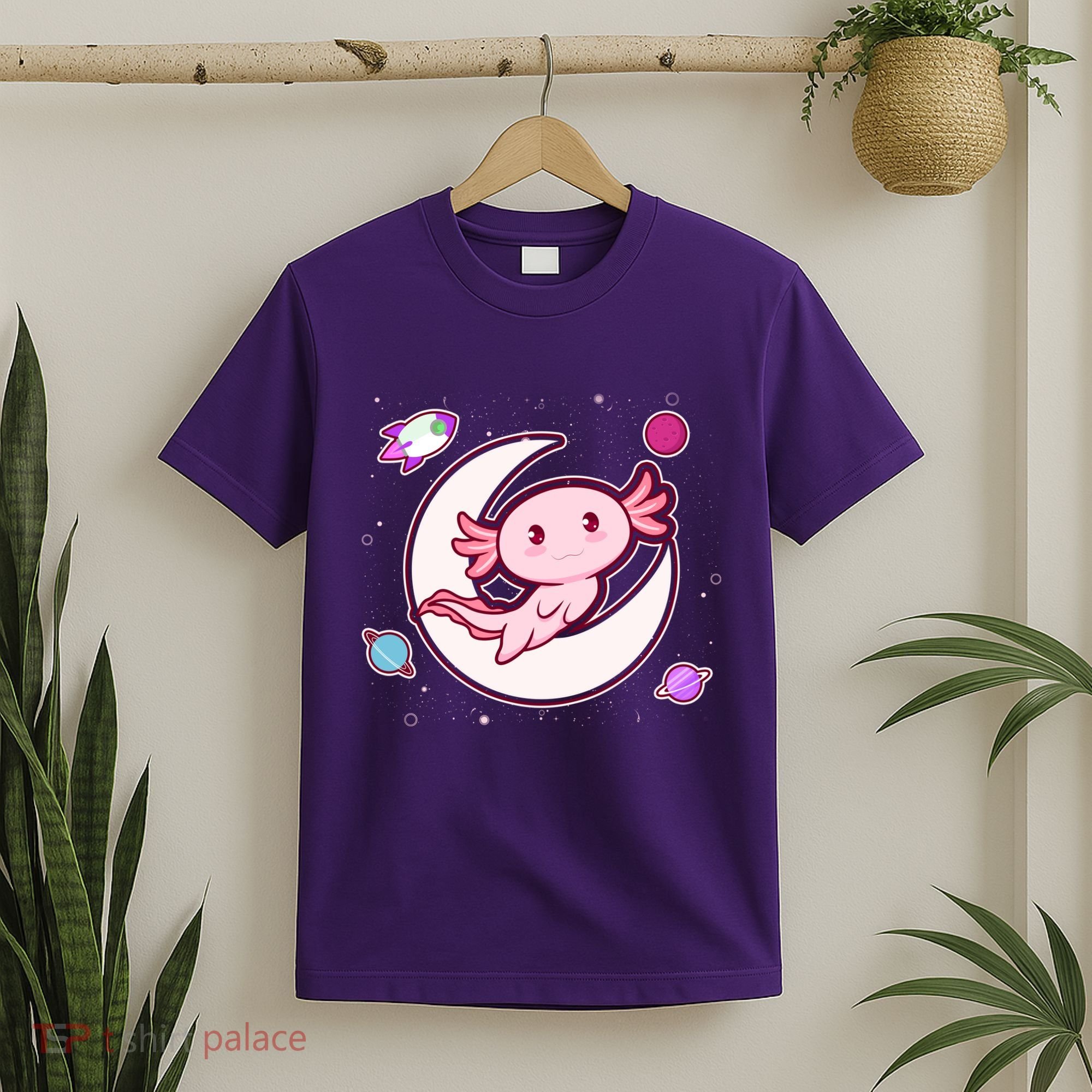 Cute Space Galaxy Axolotl T-Shirt