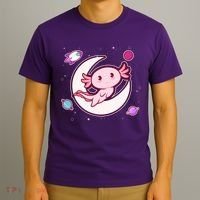 Cute Space Galaxy Axolotl T-Shirt thumb 3