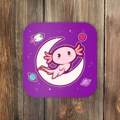 Cute Space Galaxy Axolotl Coaster