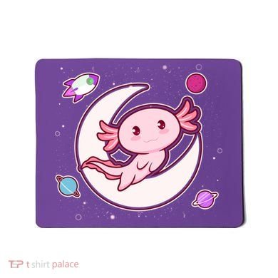 Cute Space Galaxy Axolotl Mousepad