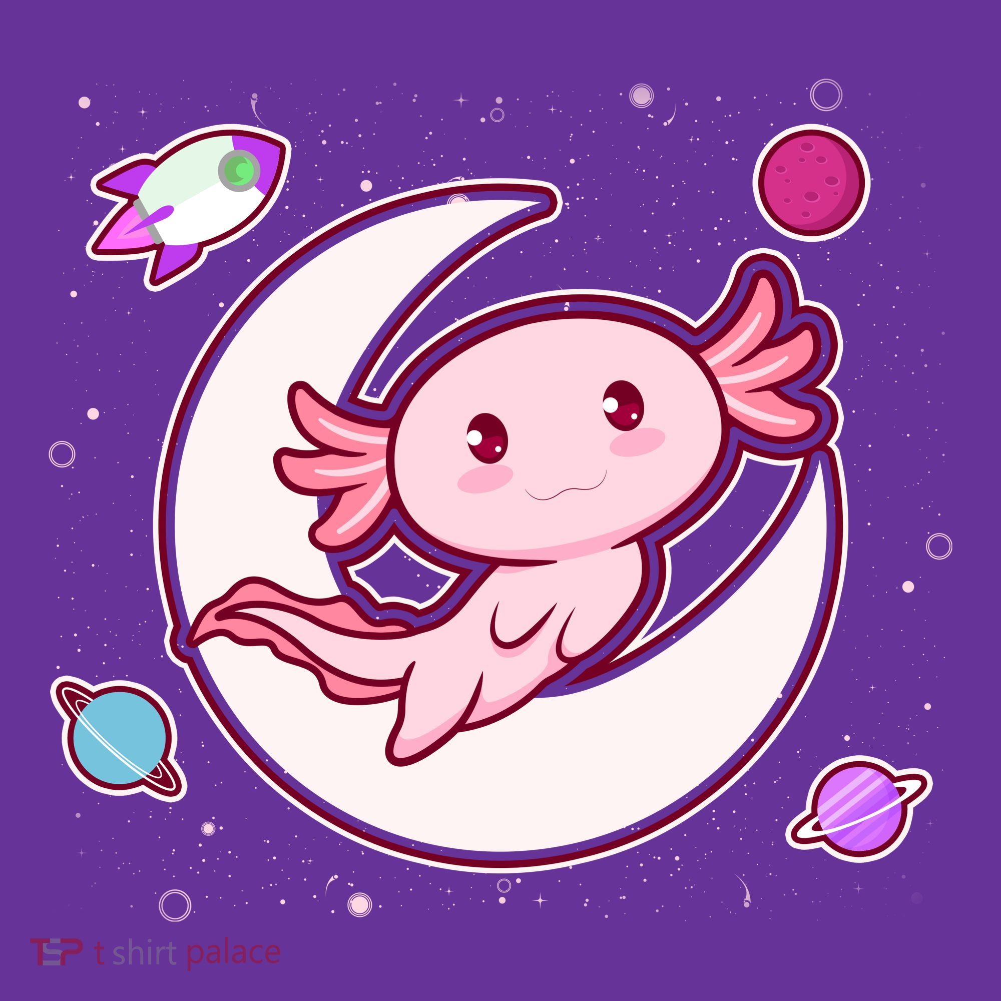Cute Space Galaxy Axolotl Toddler Hoodie