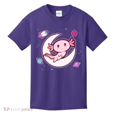 Cute Space Galaxy Axolotl Kids T-Shirt