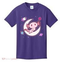 Cute Space Galaxy Axolotl Kids T-Shirt thumb 0