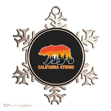 California Strong Grizzly Bear Sunset Vintage Gift Ornament
