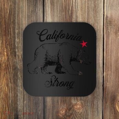 California Strong Grizzly Bear Gift Coaster