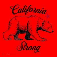 California Strong Grizzly Bear Gift Santa Hat thumb 1