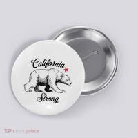 California Strong Grizzly Bear Gift Button thumb 0