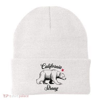 California Strong Grizzly Bear Gift Beanie
