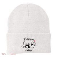 California Strong Grizzly Bear Gift Beanie thumb 0