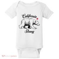 California Strong Grizzly Bear Gift Baby Bodysuit thumb 0