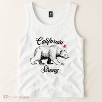 California Strong Grizzly Bear Gift Tank Top thumb 2