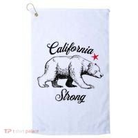 California Strong Grizzly Bear Gift Golf Towel thumb 0