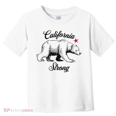 California Strong Grizzly Bear Gift Toddler T-Shirt