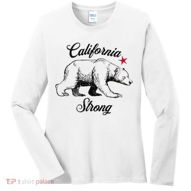 California Strong Grizzly Bear Gift Women's Long Sleeve Shirt