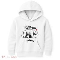 California Strong Grizzly Bear Gift Kids Hoodie thumb 0