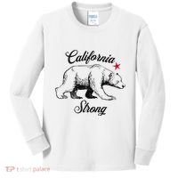 California Strong Grizzly Bear Gift Kids Long Sleeve Shirt thumb 0