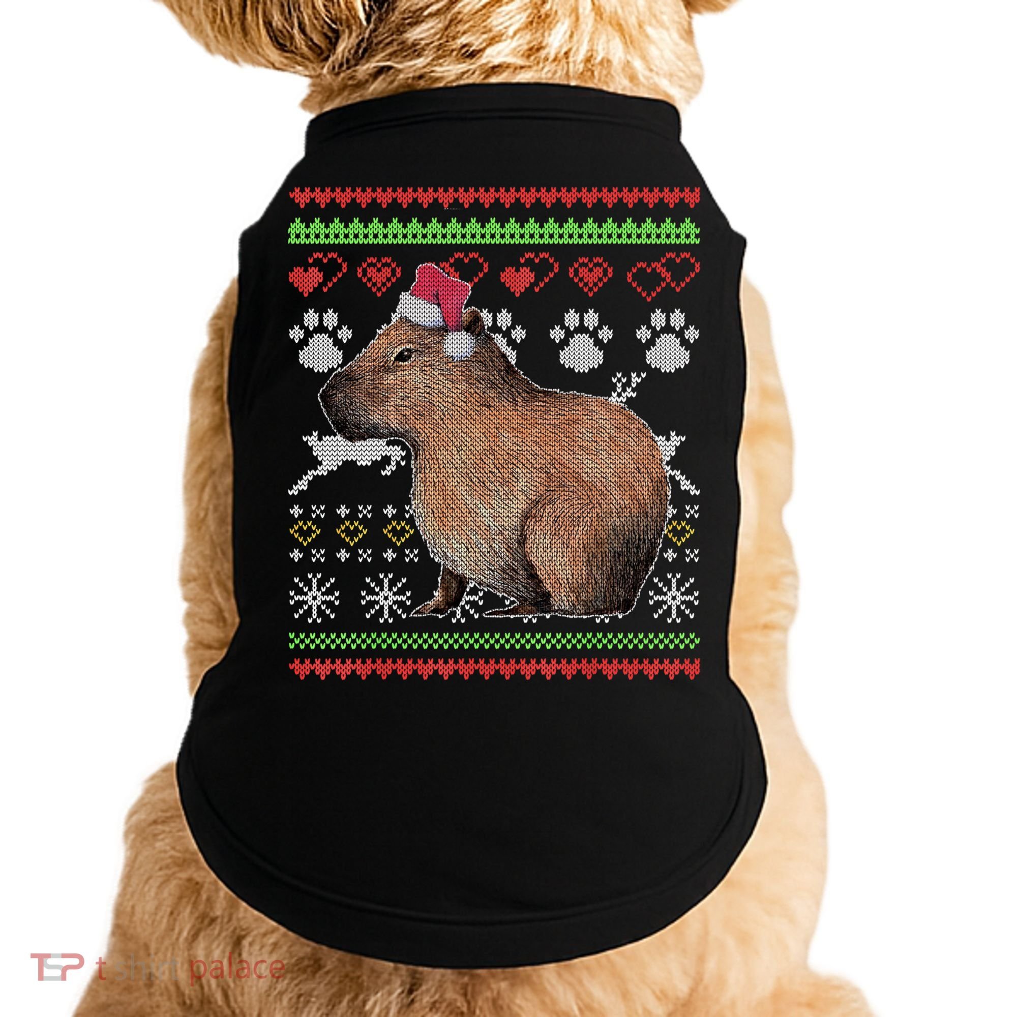 Capybara Santacool Giftclaus Ugly Christmas Sweater Holiday Lover Gift Doggie Tank